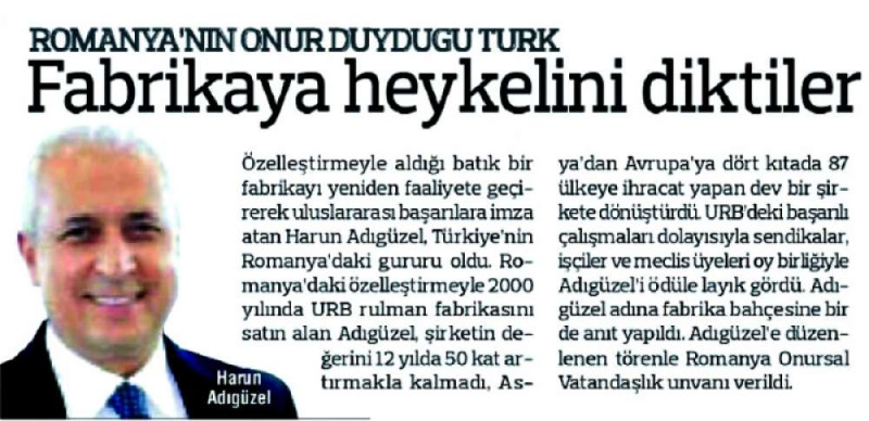 20.11.2012 Tarihli Türkiye Gazetesi Haberi 