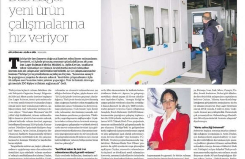 Das Lager Yeni Ürün Çalışmalarına Hız Veriyor